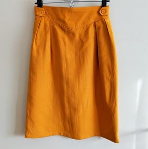 Vintage Yellow Pencil Skirt